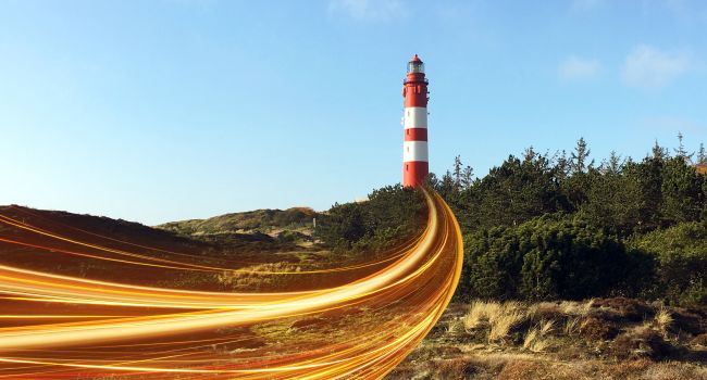 Glasfaser-Ausbau im ländlichen Raum: Amrum. Bild: © Lünecom Kommunikationslösungen GmbH